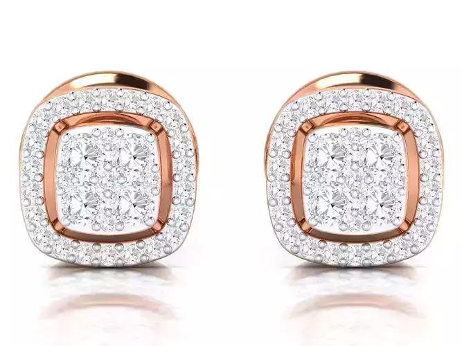 Women Earrings 3dm stl render detail 