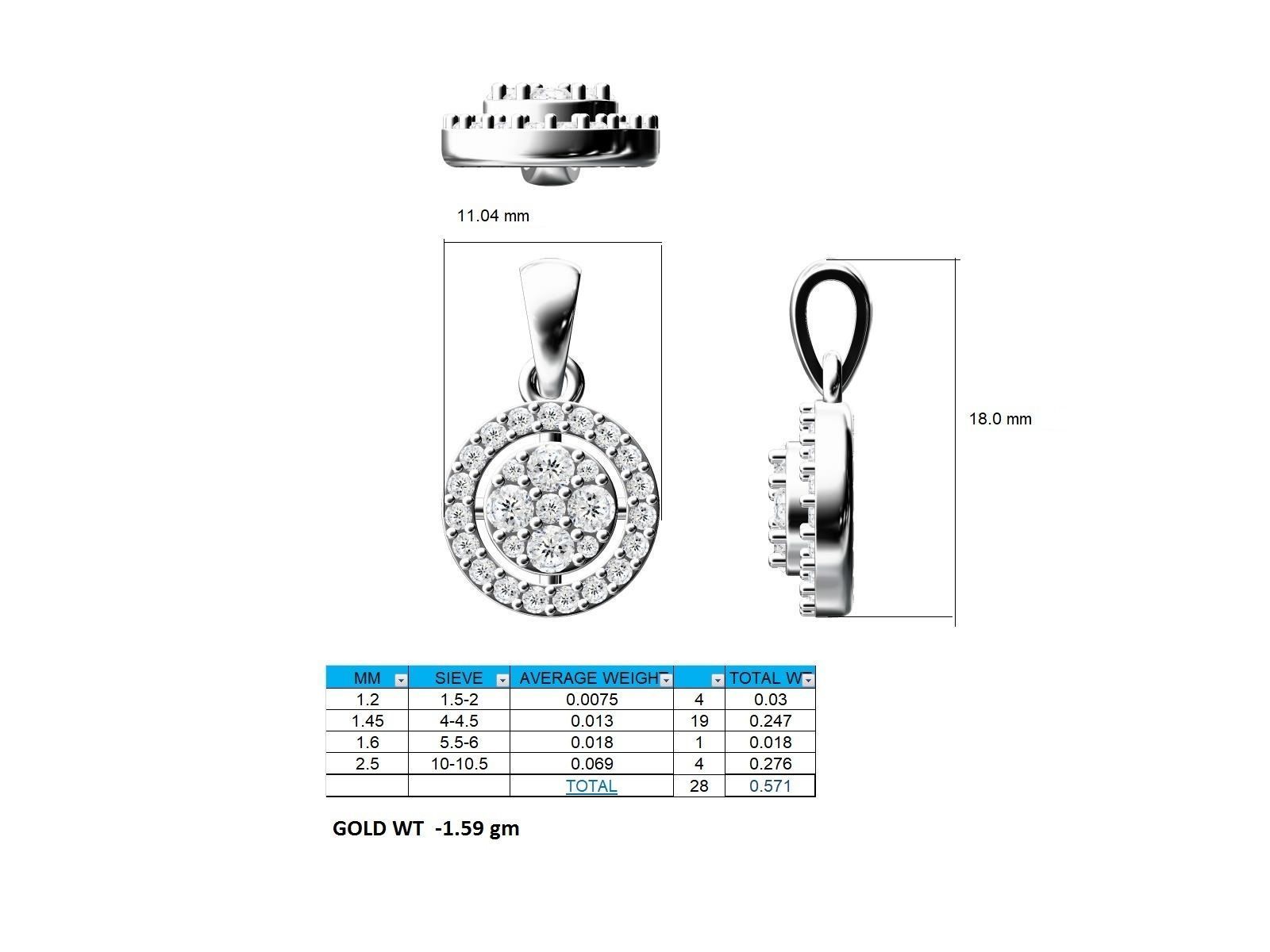 Women pendant 3dm stl render detail 3D print model_18