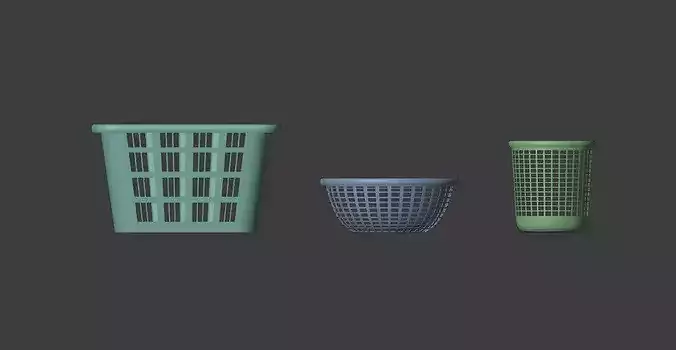 HOME vegetable basket 3d model  Low-poly 3D model 2