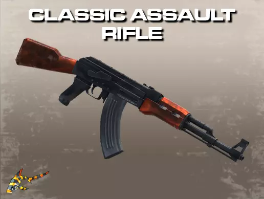 Classic Assault Rifle Low-poly 3D model