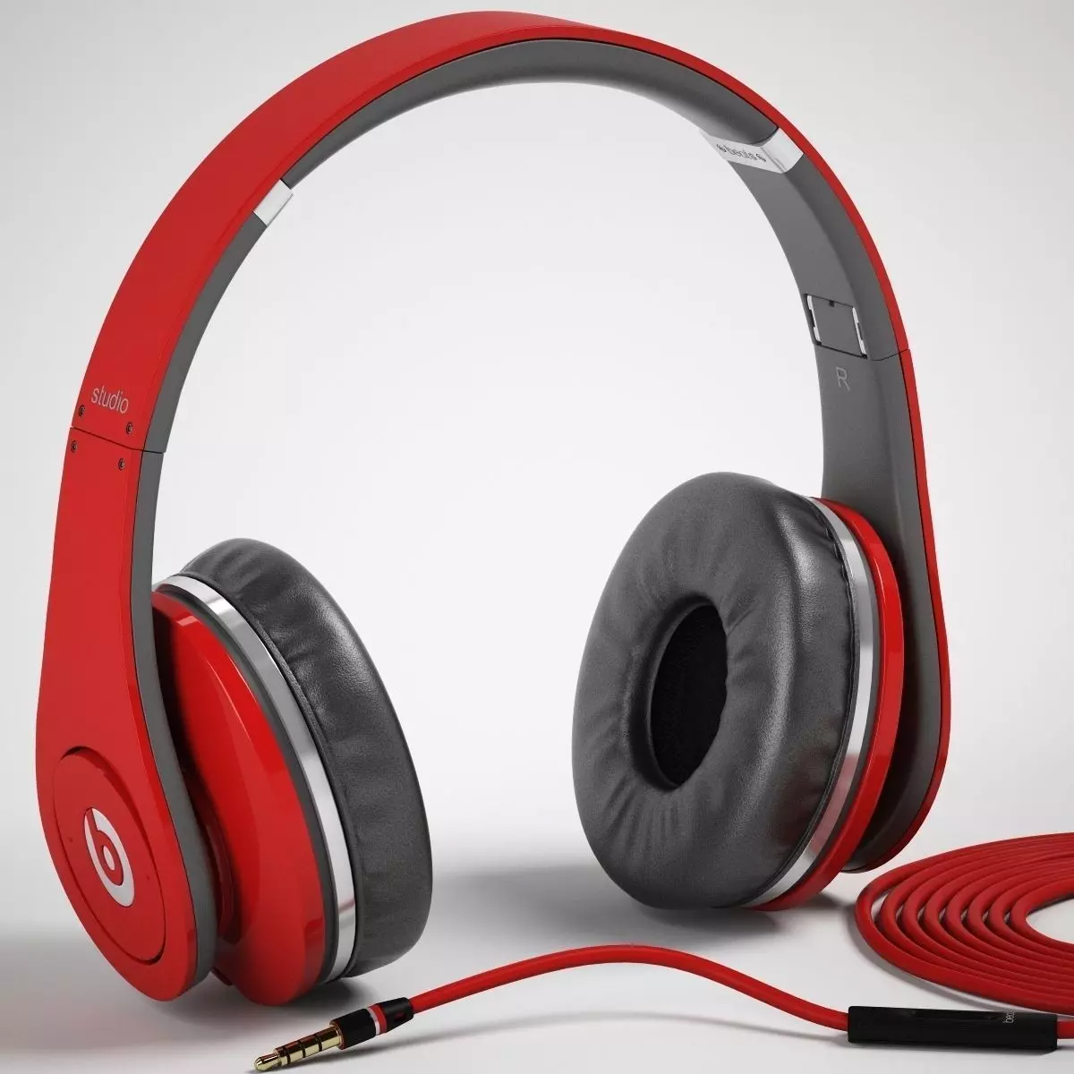 Monster Beats Studio Headphones With Headset 3D model_0