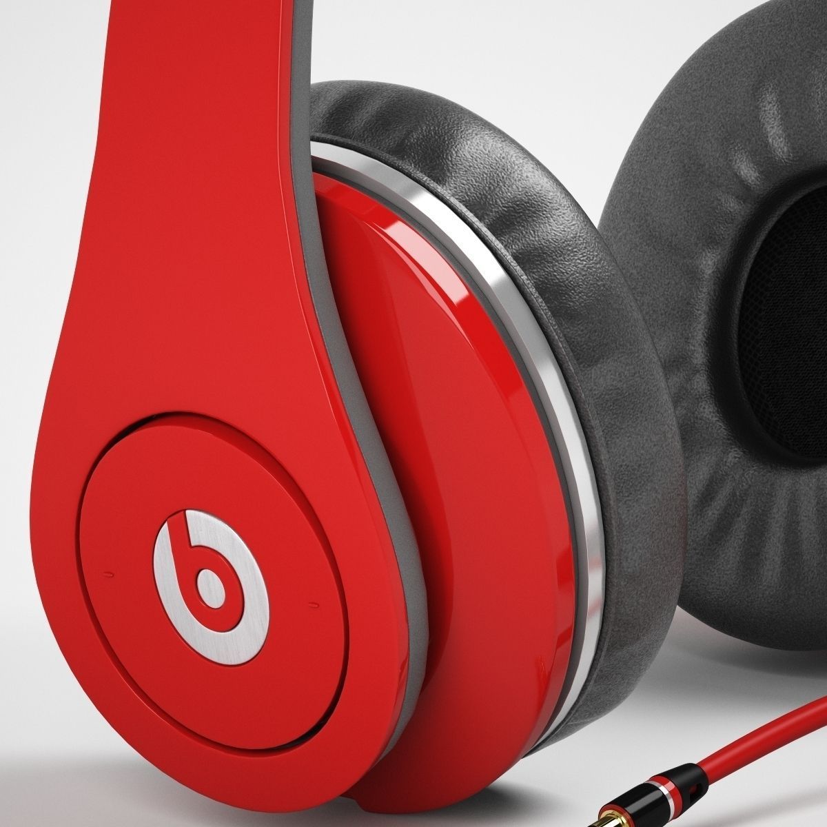 Monster Beats Studio Headphones With Headset 3D model_4