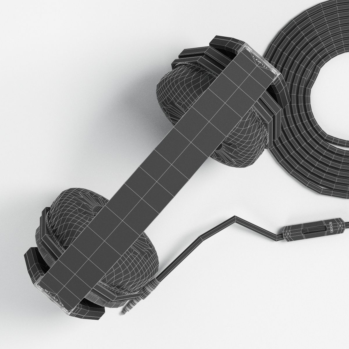 Monster Beats Studio Headphones With Headset 3D model_9