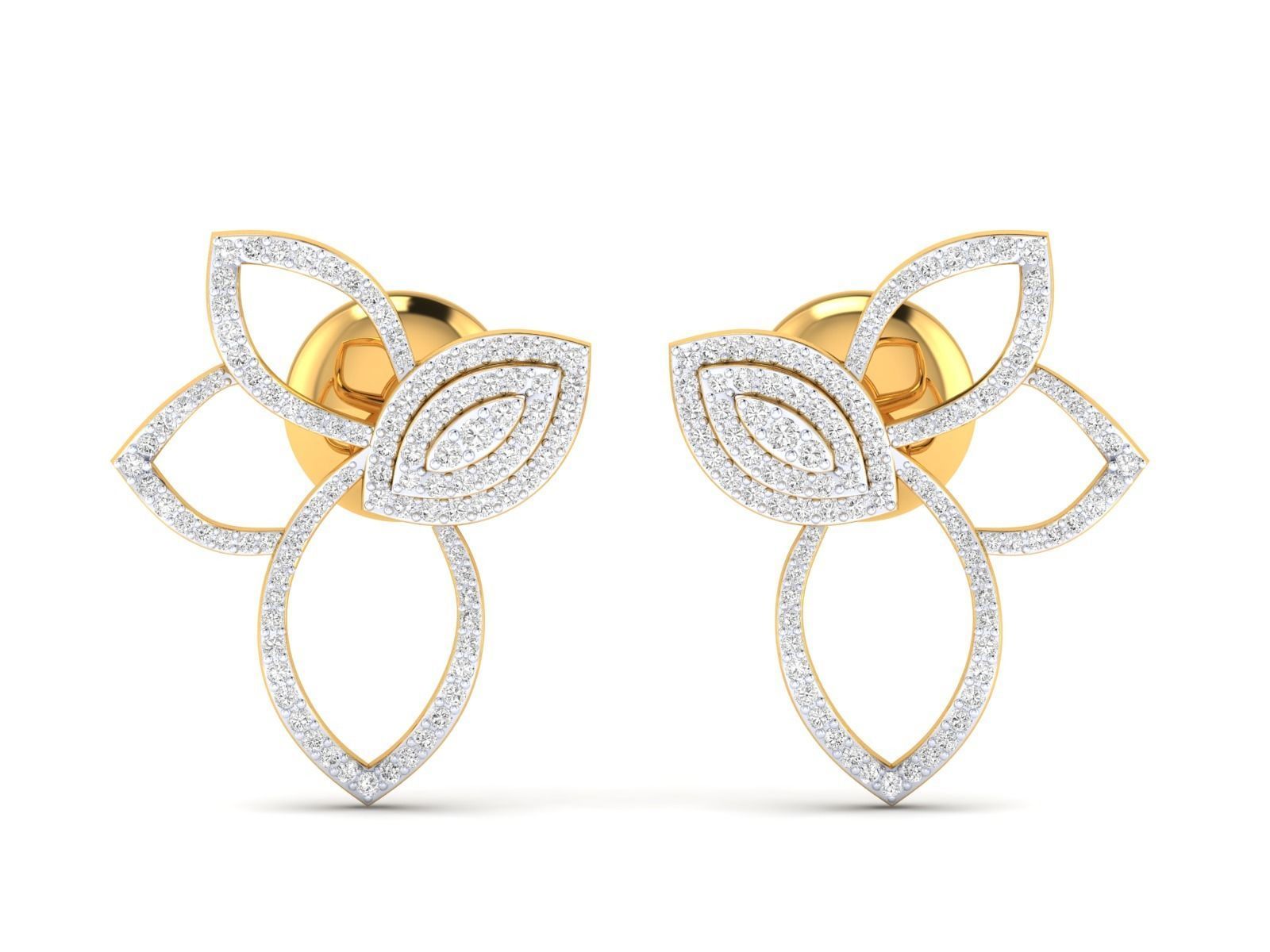 Women Earrings 3dm stl render detail  3D print model_15