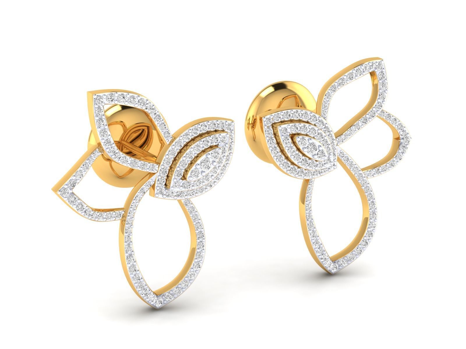 Women Earrings 3dm stl render detail  3D print model_13