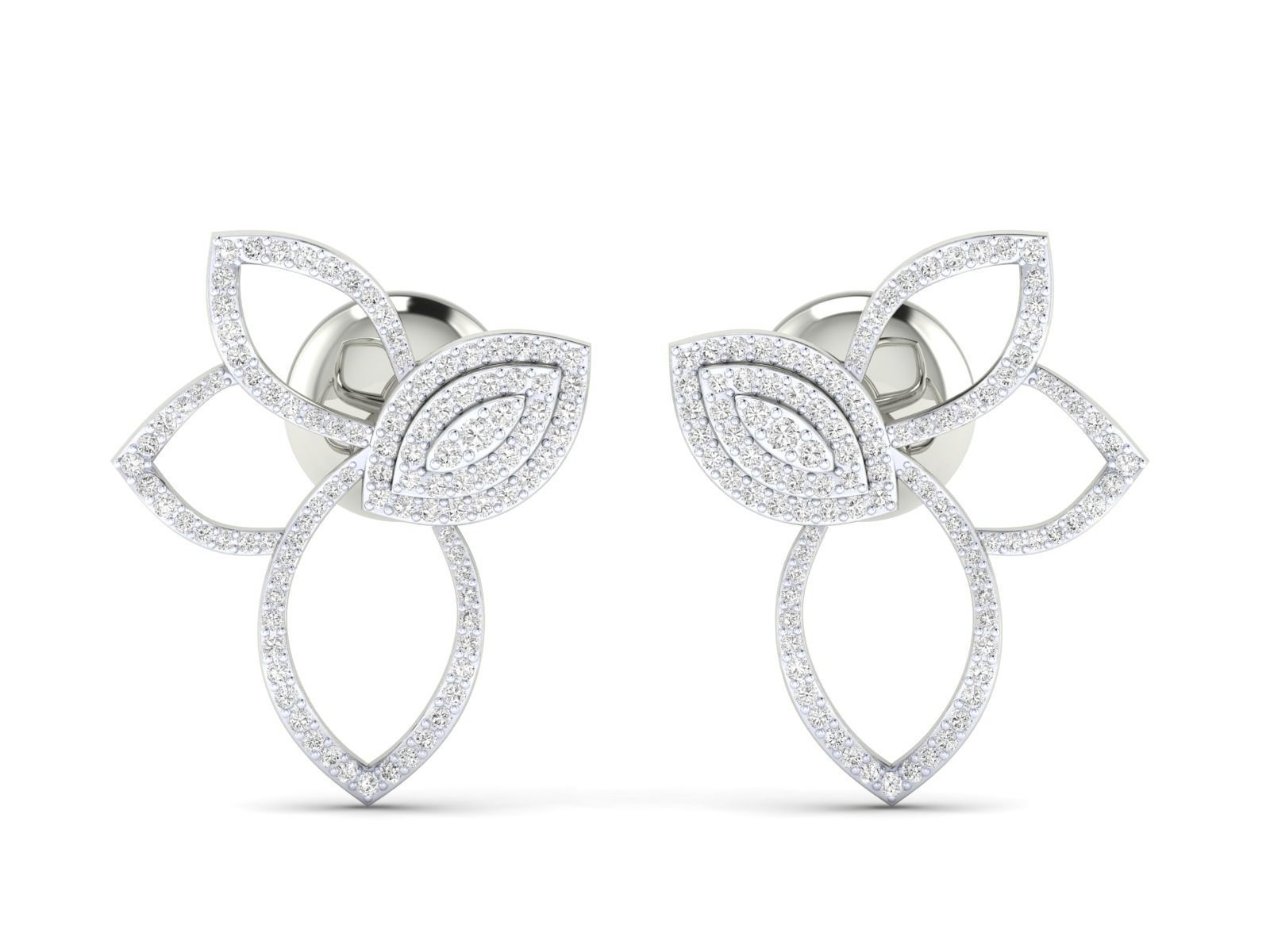 Women Earrings 3dm stl render detail  3D print model_9