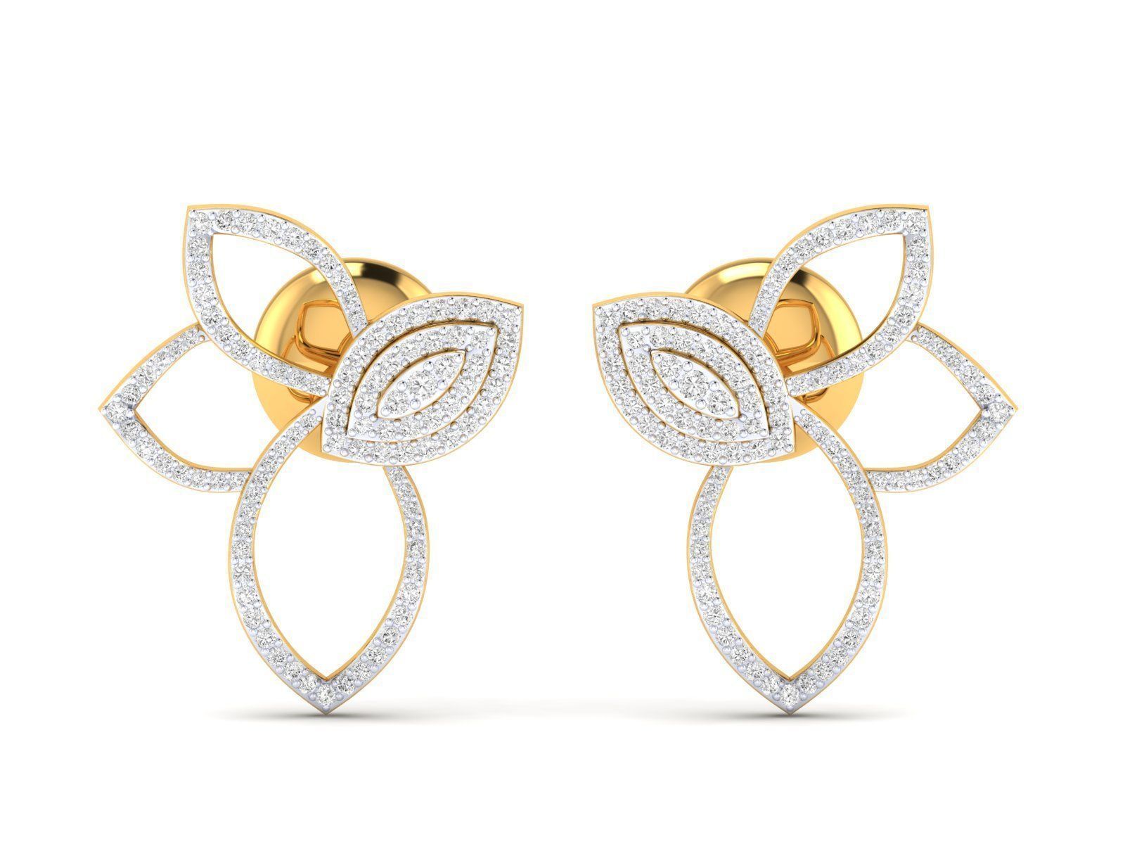 Women Earrings 3dm stl render detail  3D print model_14