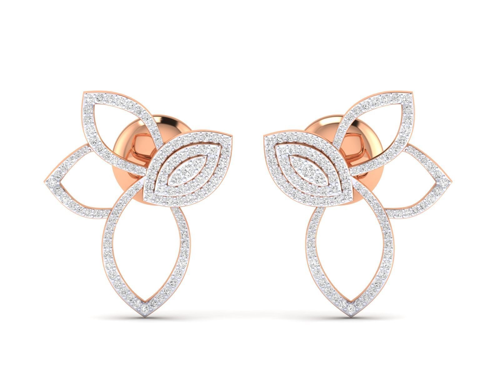 Women Earrings 3dm stl render detail  3D print model_3