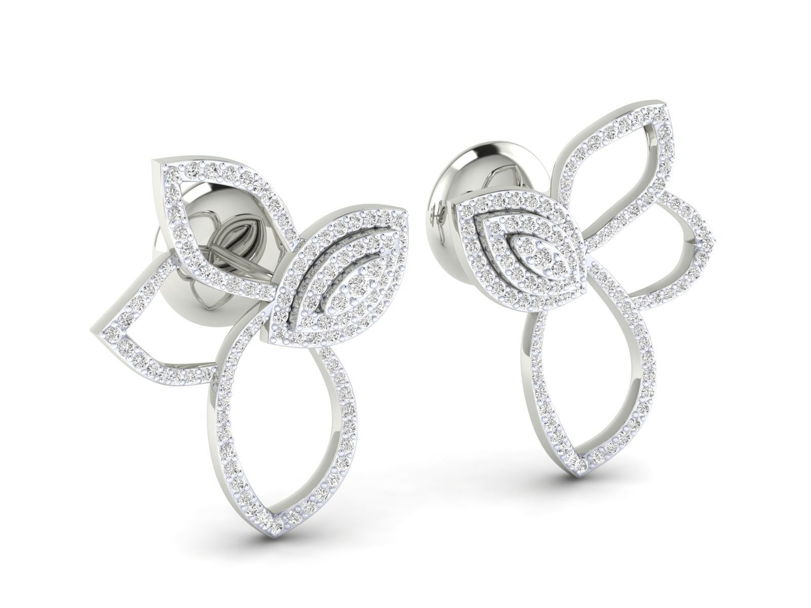 Women Earrings 3dm stl render detail  3D print model_7