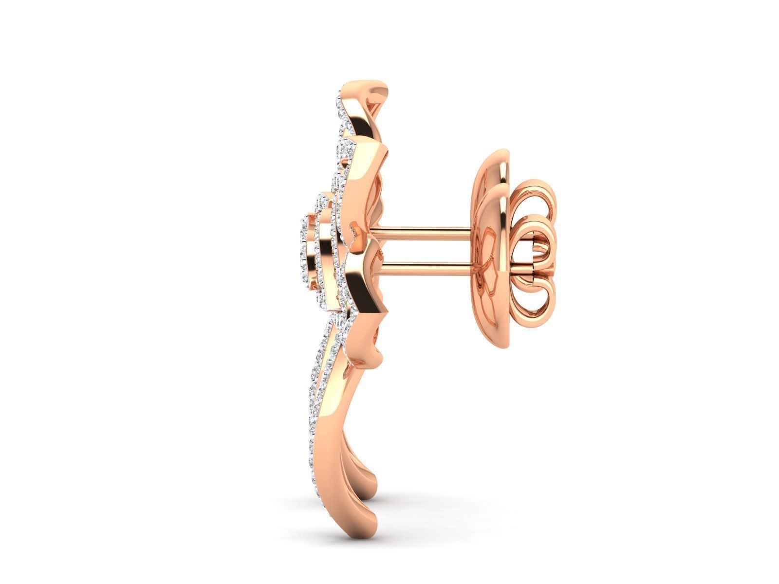 Women Earrings 3dm stl render detail  3D print model_4