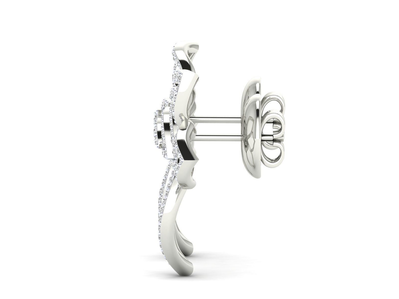 Women Earrings 3dm stl render detail  3D print model_10