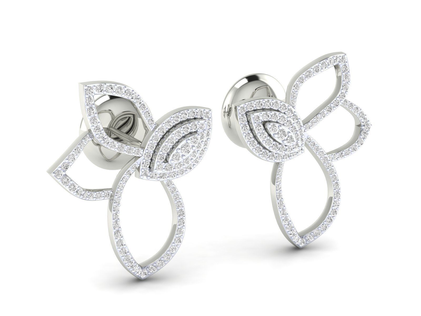 Women Earrings 3dm stl render detail  3D print model_6