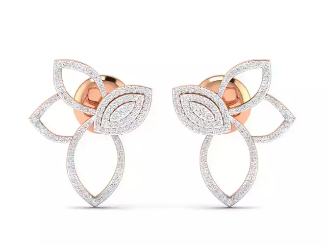 Women Earrings 3dm stl render detail 