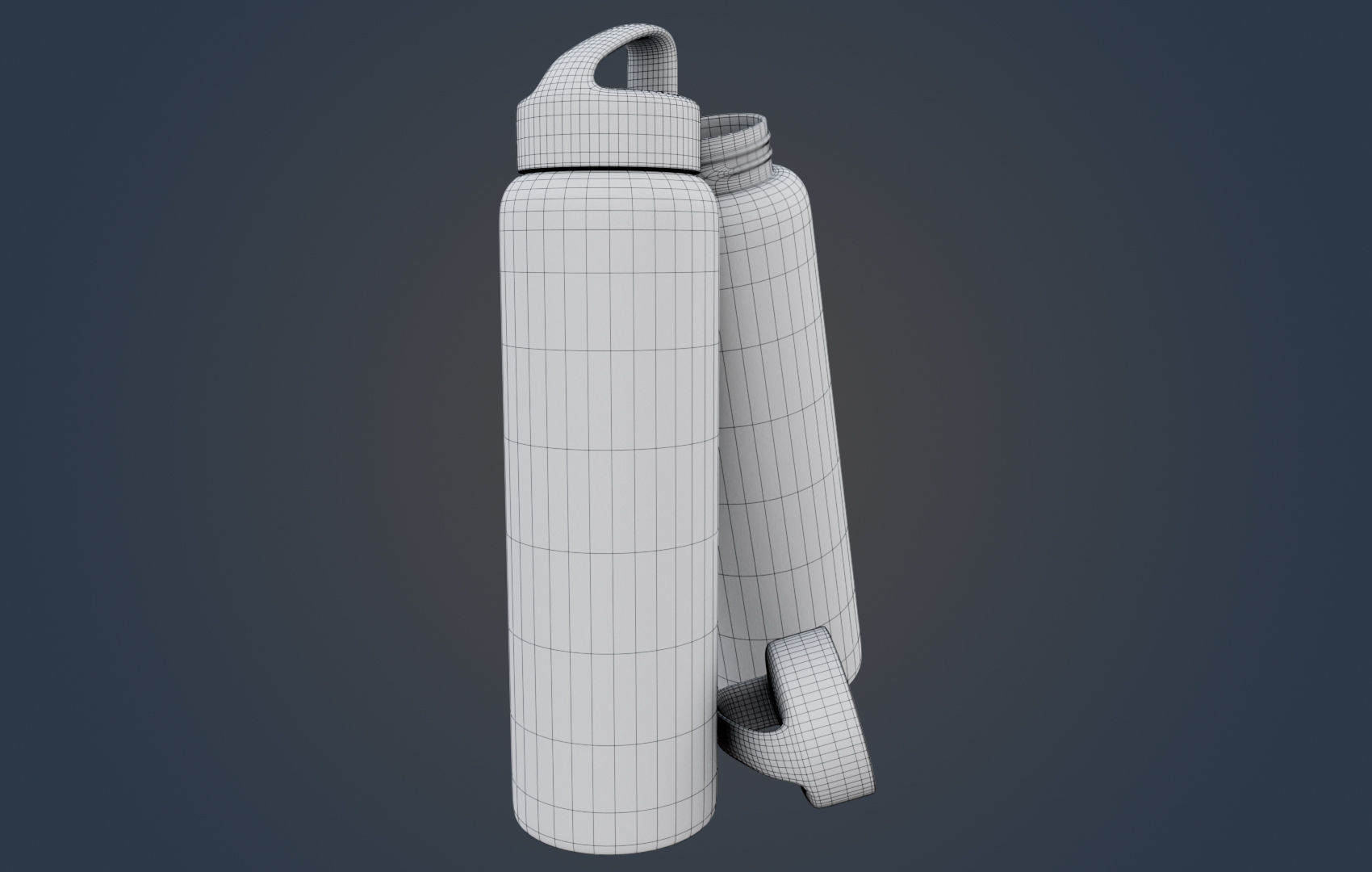 Thermo - Water Bottle Low-poly 3D model_15