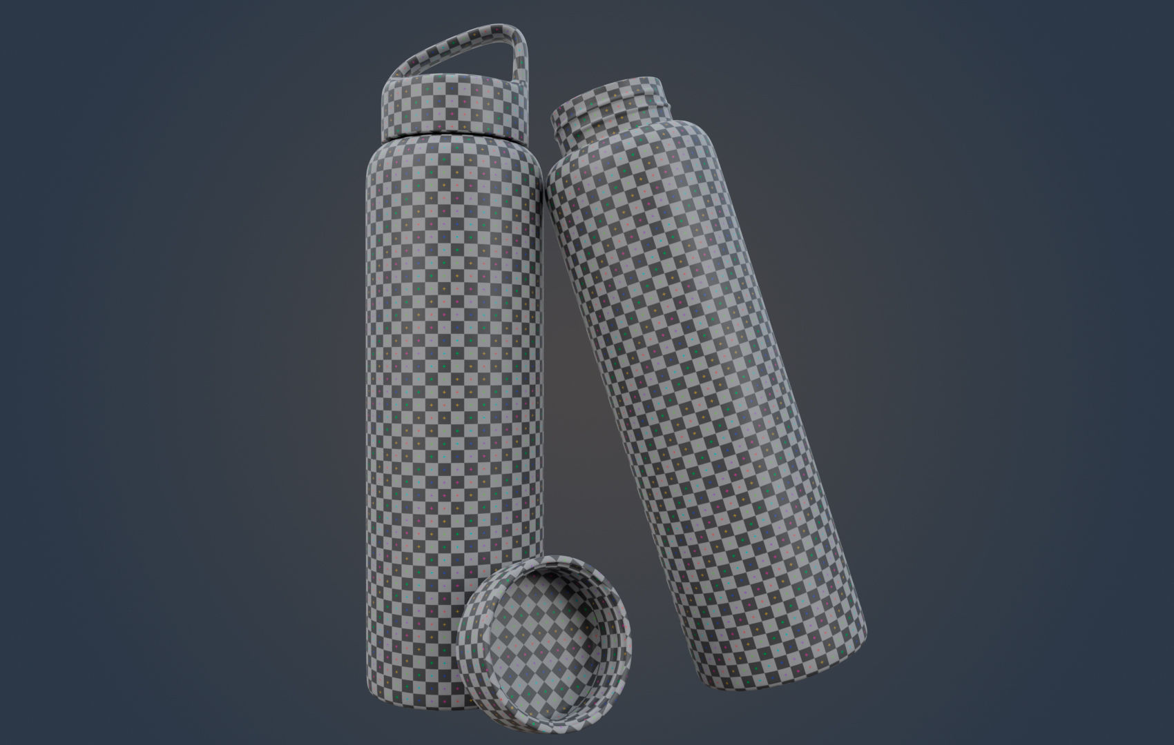 Thermo - Water Bottle Low-poly 3D model_23