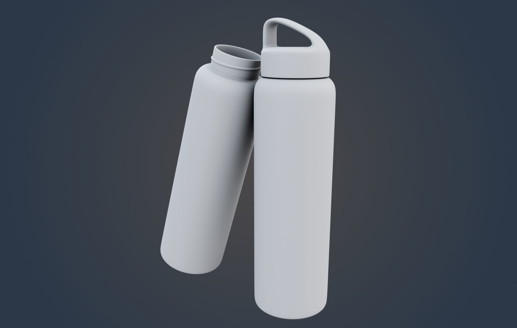 Thermo - Water Bottle Low-poly 3D model_18