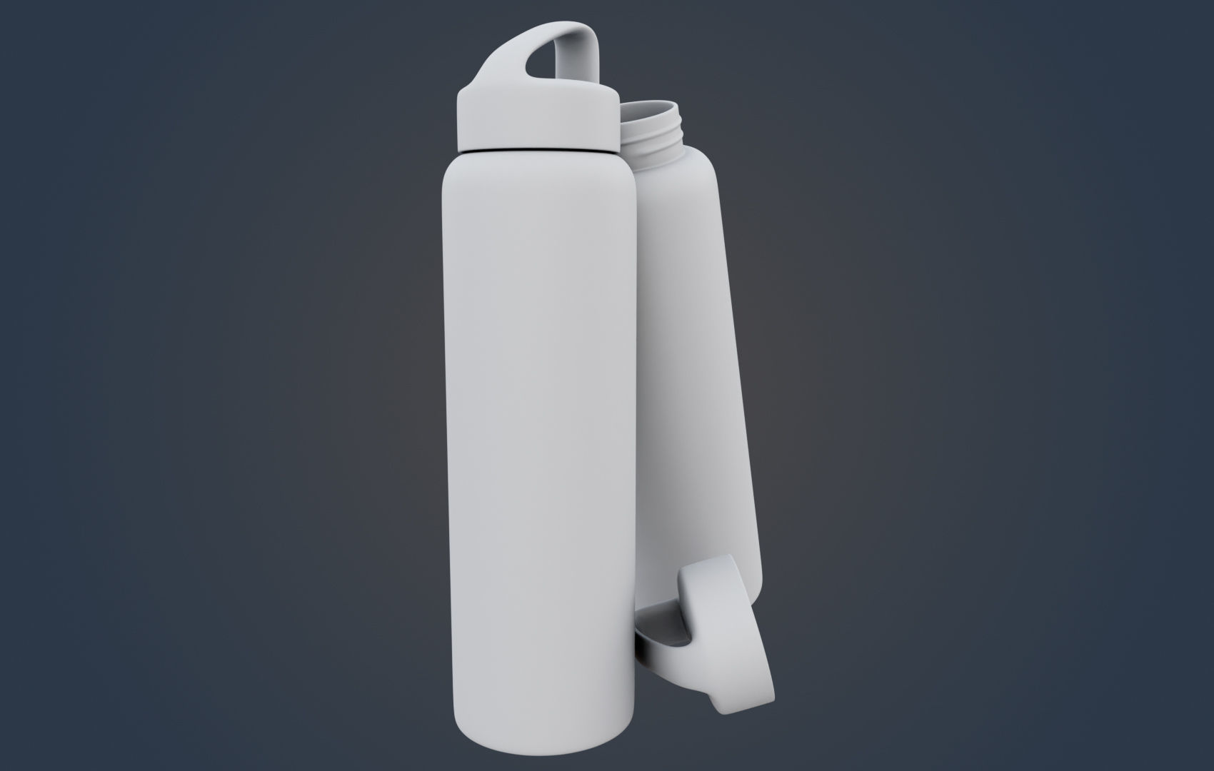 Thermo - Water Bottle Low-poly 3D model_6