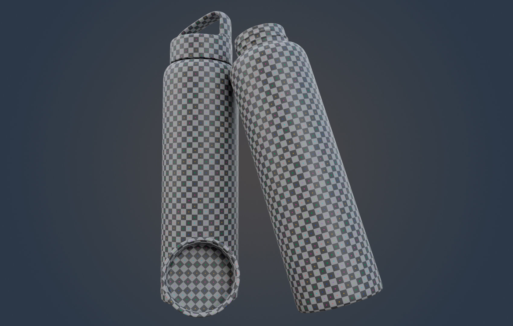 Thermo - Water Bottle Low-poly 3D model_29