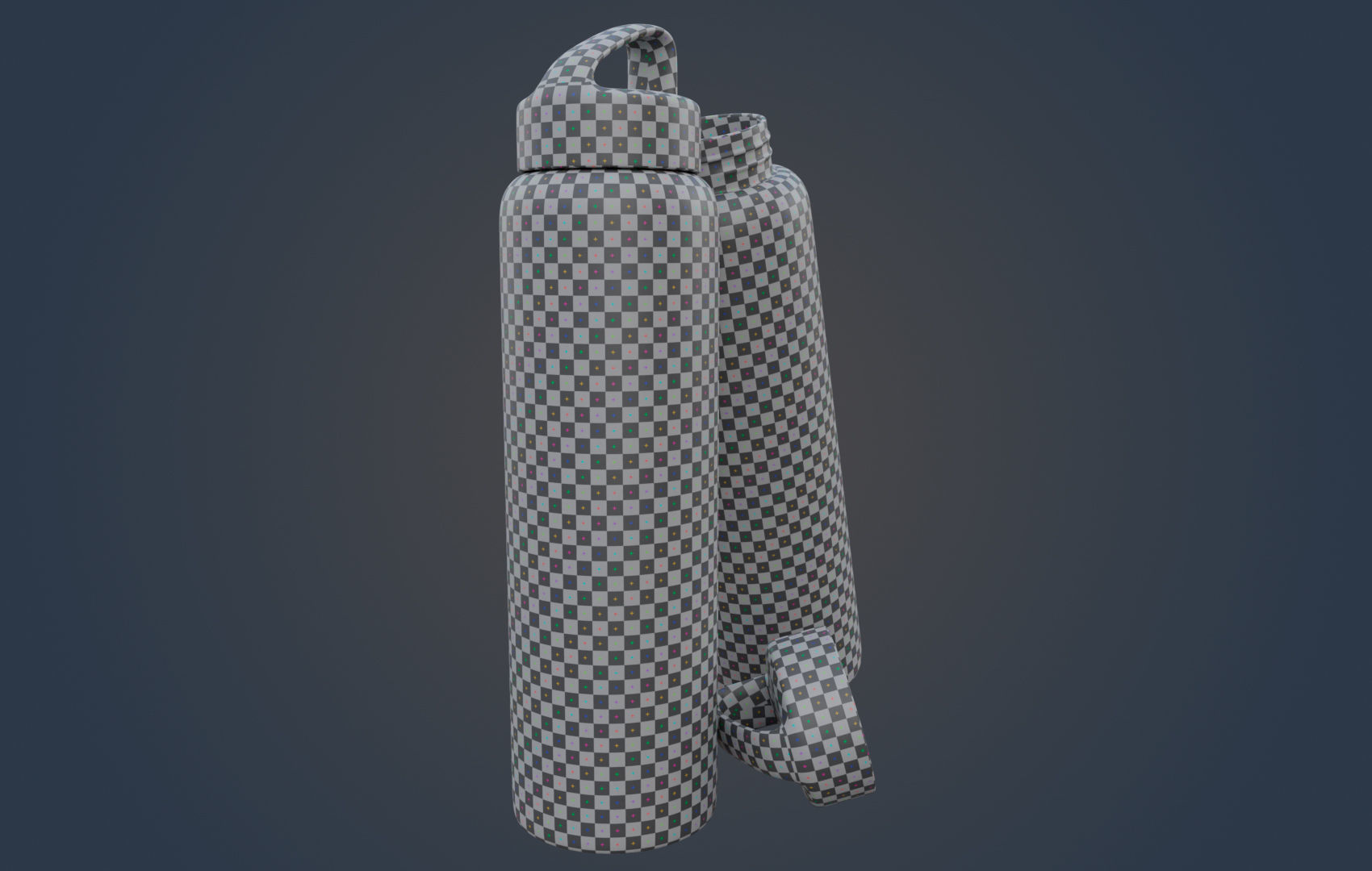 Thermo - Water Bottle Low-poly 3D model_8