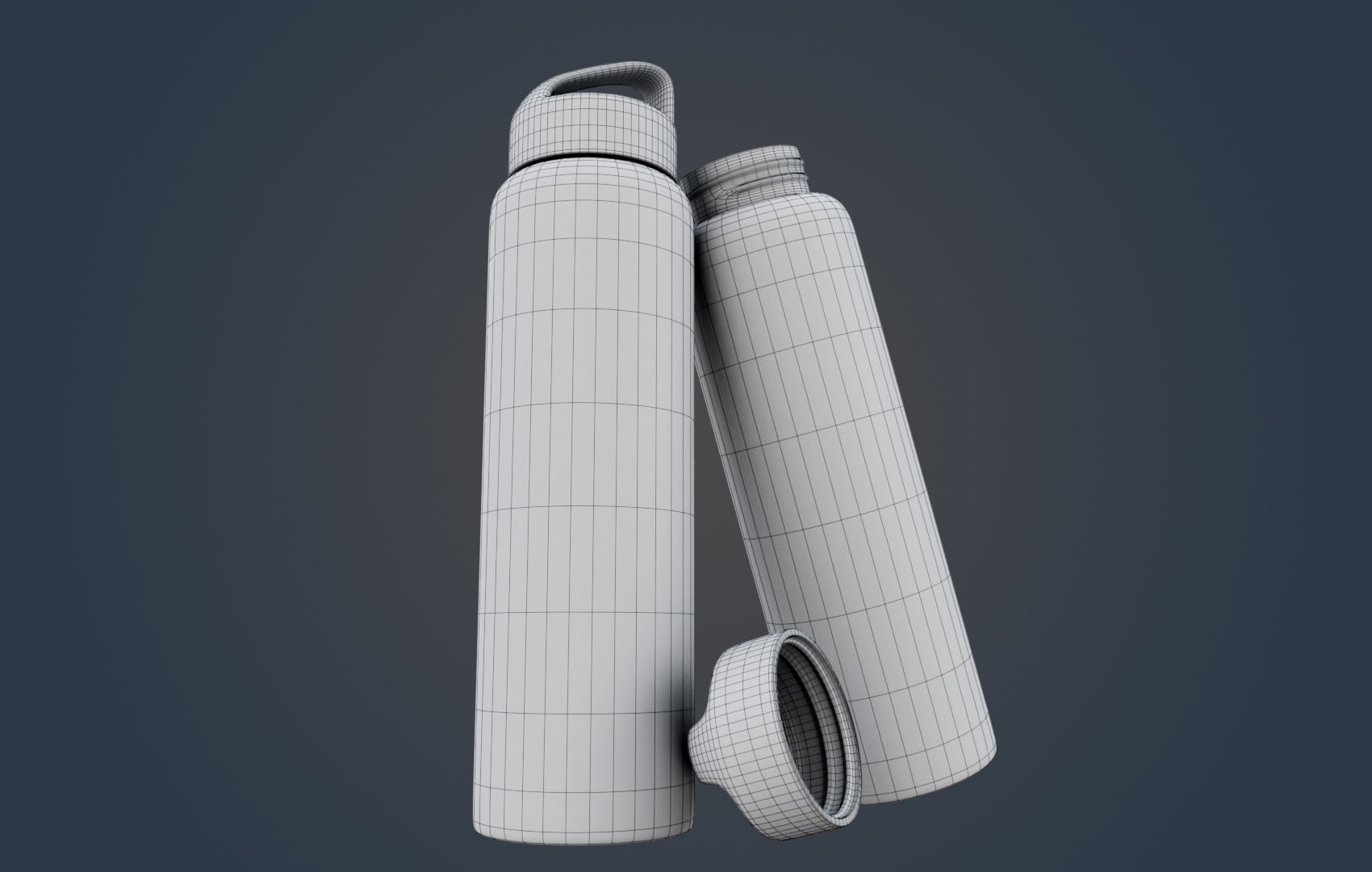 Thermo - Water Bottle Low-poly 3D model_22