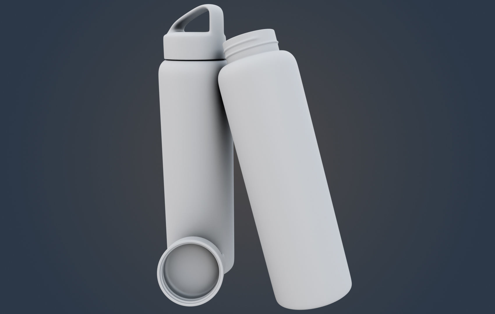 Thermo - Water Bottle Low-poly 3D model_30