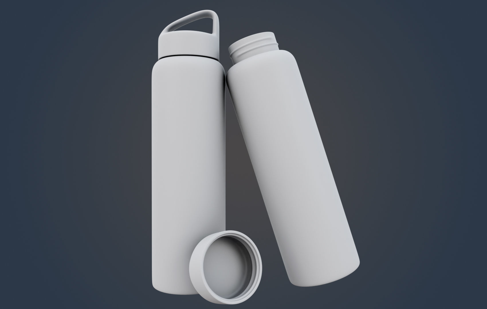 Thermo - Water Bottle Low-poly 3D model_27