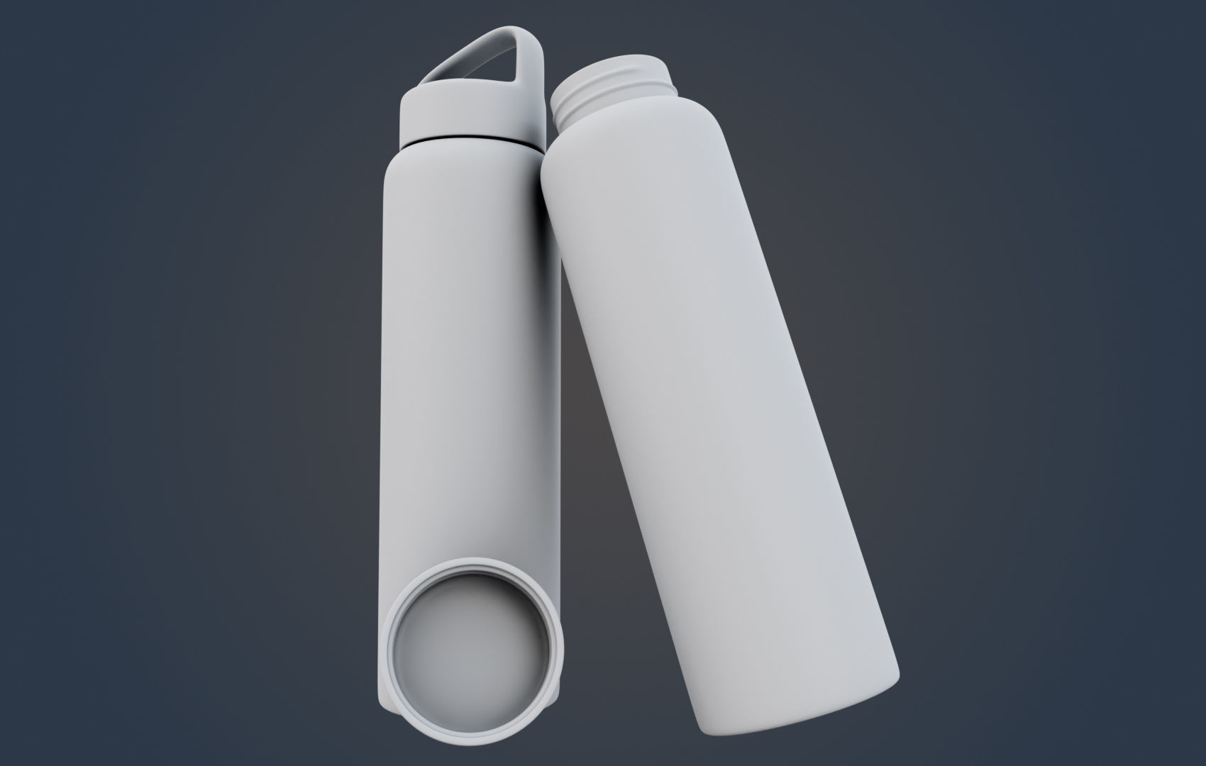 Thermo - Water Bottle Low-poly 3D model_24
