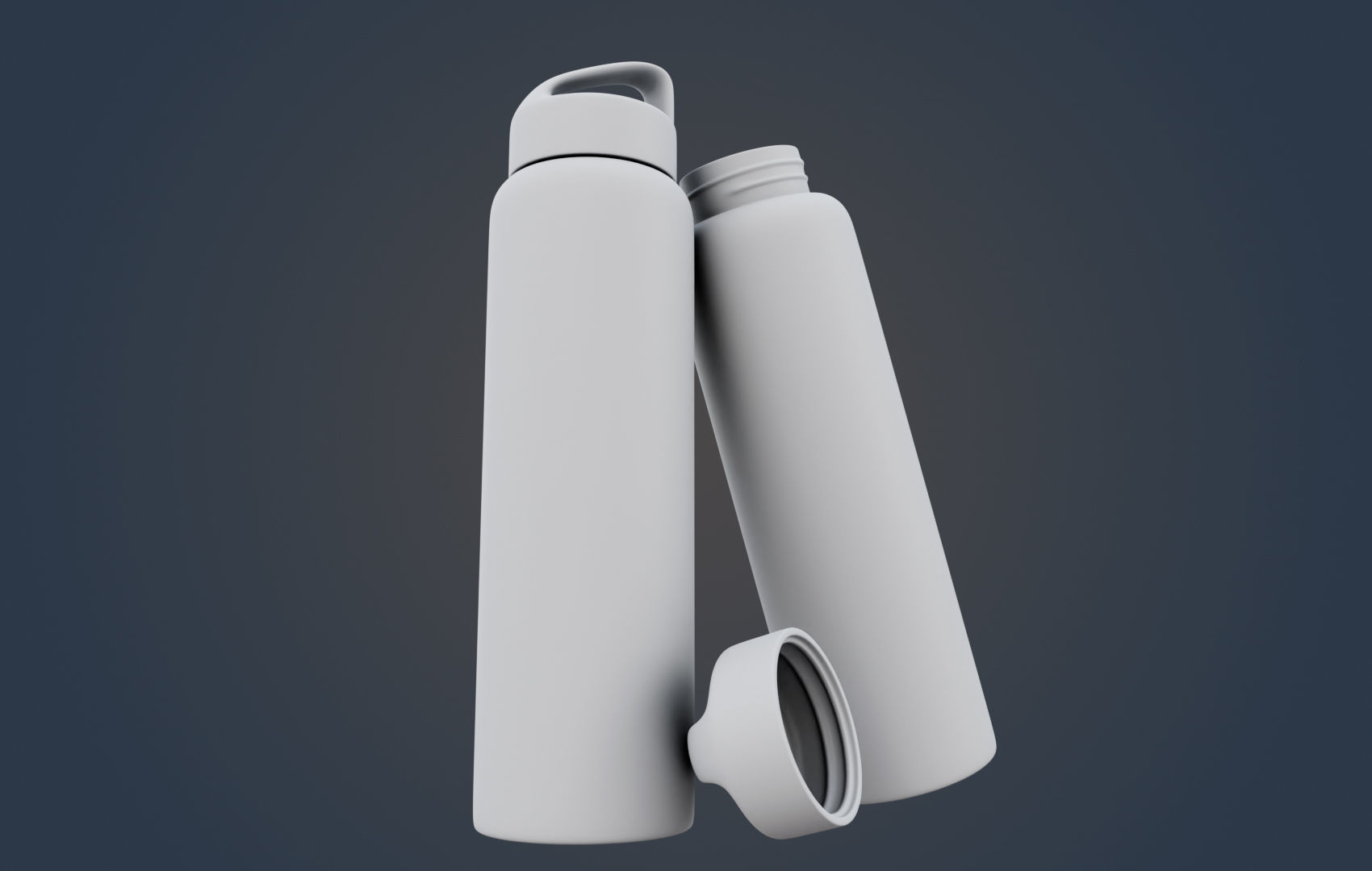 Thermo - Water Bottle Low-poly 3D model_21