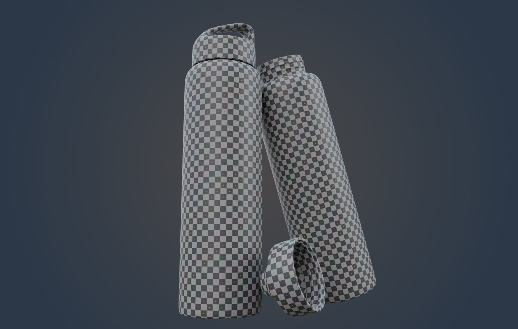 Thermo - Water Bottle Low-poly 3D model_20