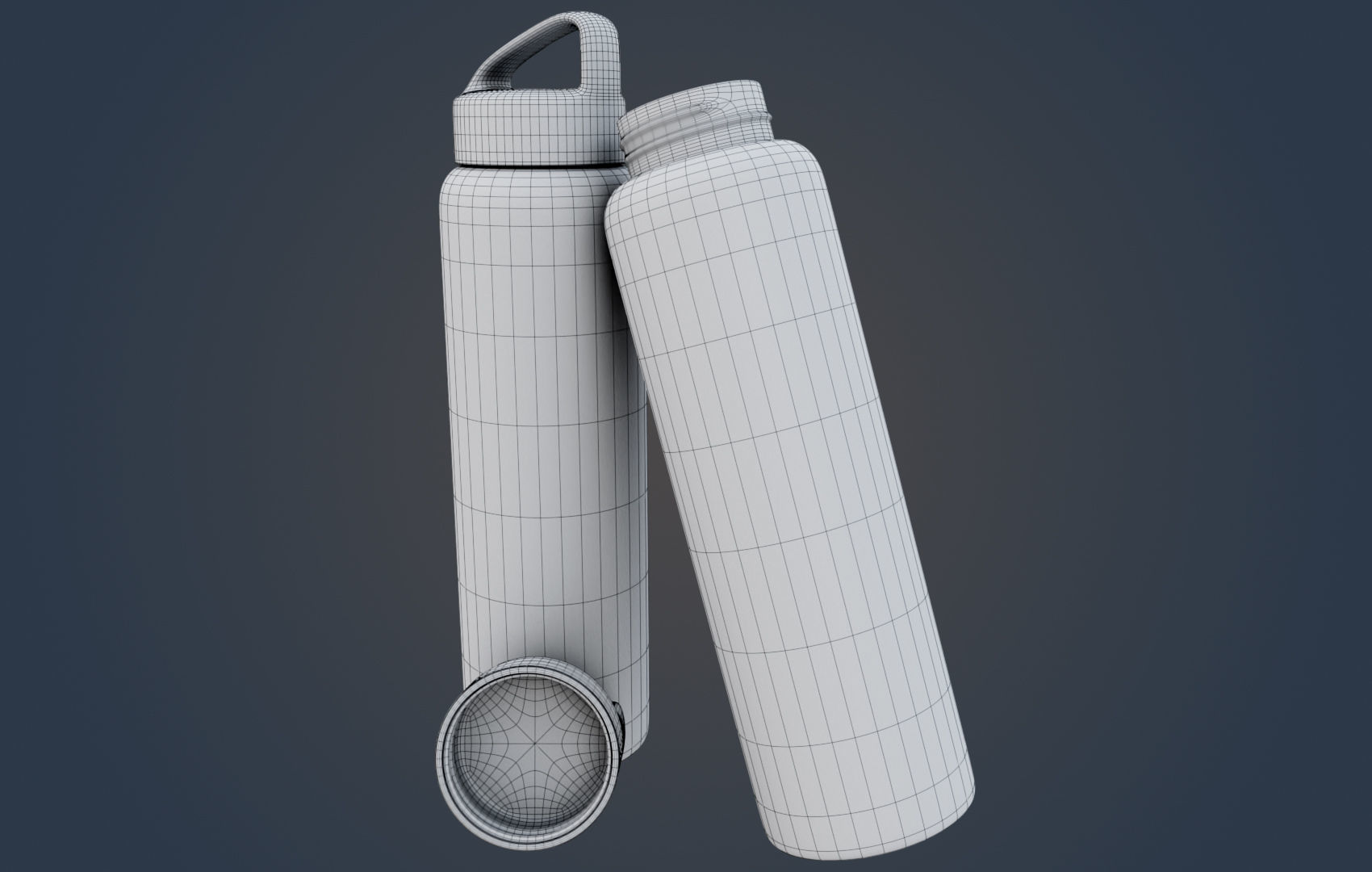 Thermo - Water Bottle Low-poly 3D model_25