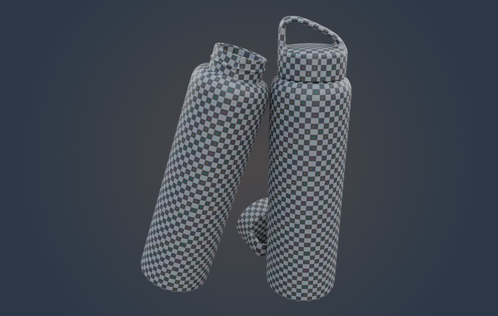 Thermo - Water Bottle Low-poly 3D model_12