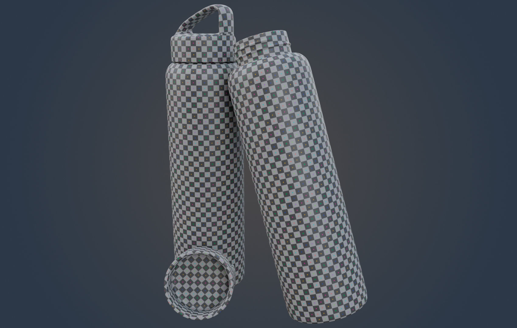 Thermo - Water Bottle Low-poly 3D model_32