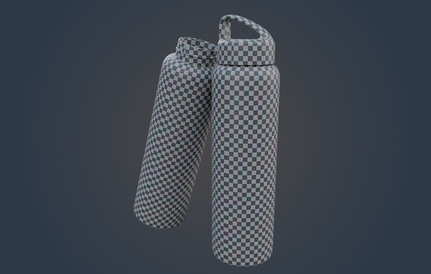 Thermo - Water Bottle Low-poly 3D model_26