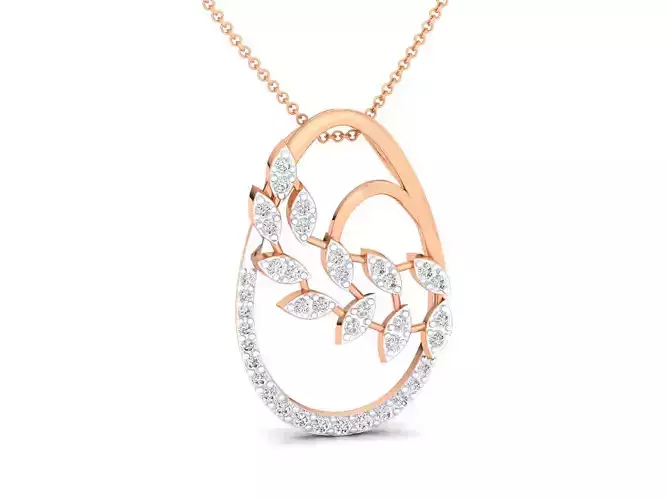 Women pendant 3dm stl render detail