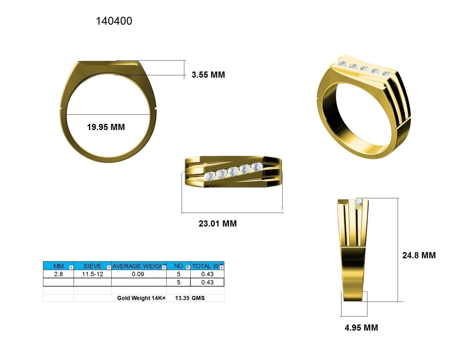 Ring - 140400 3D print model_12