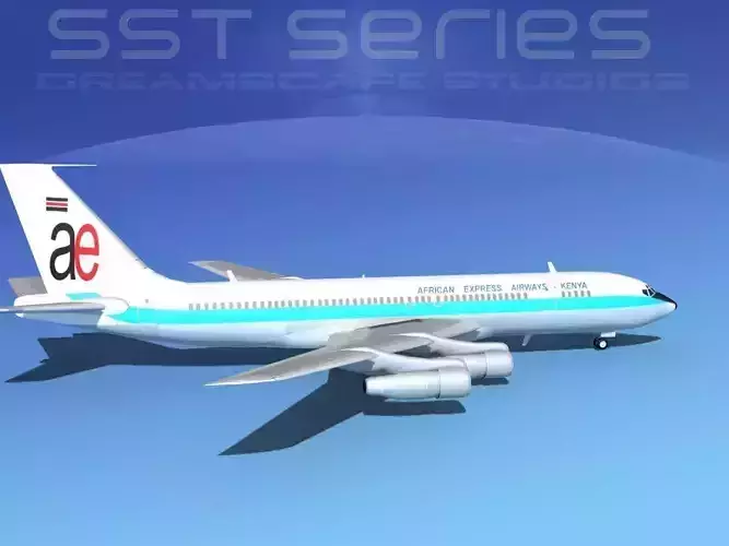 Boeing 707-320 SS African Express Airways 3D model