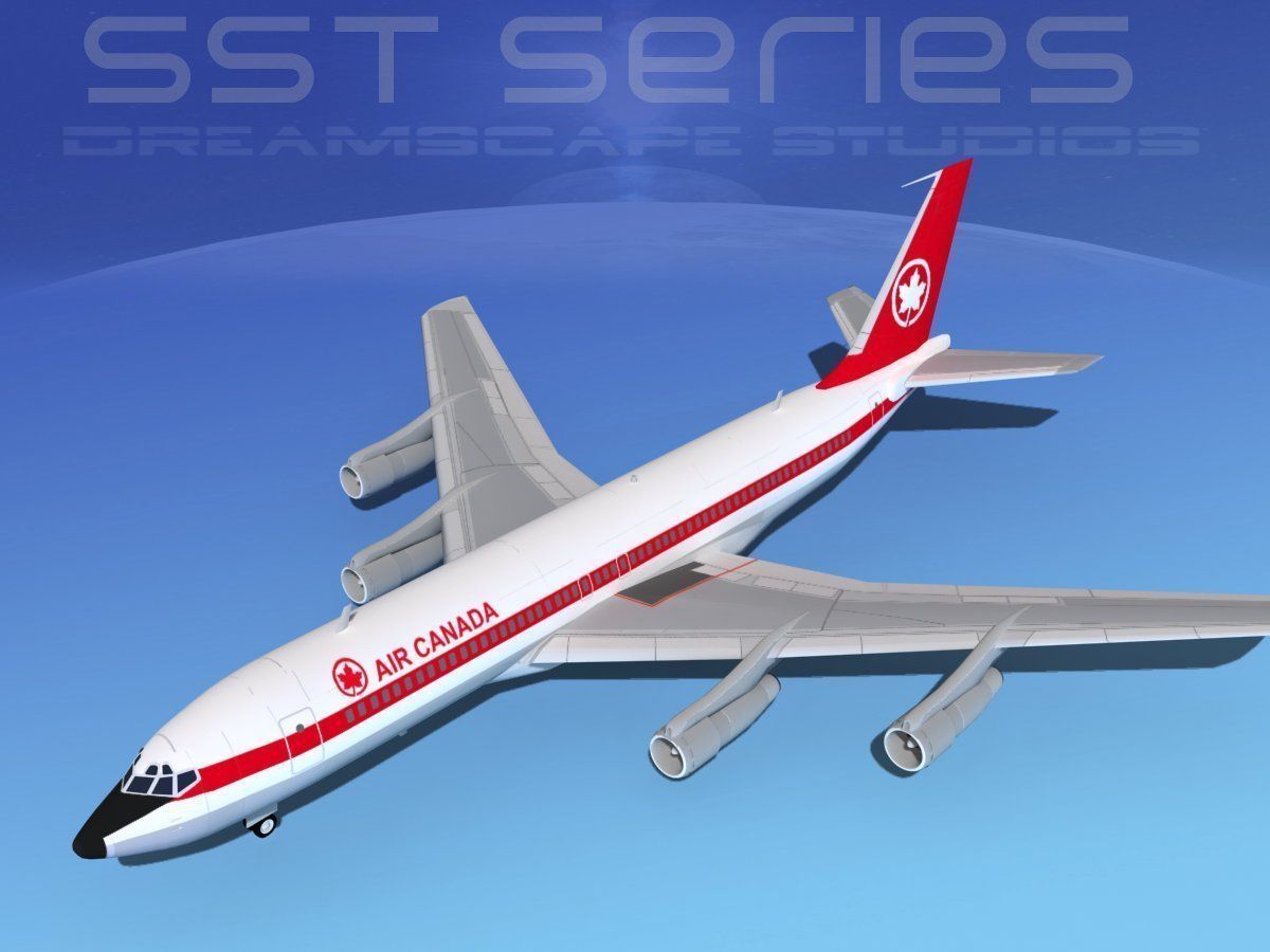 Boeing 707-320 SS Air Canada 3D model_9