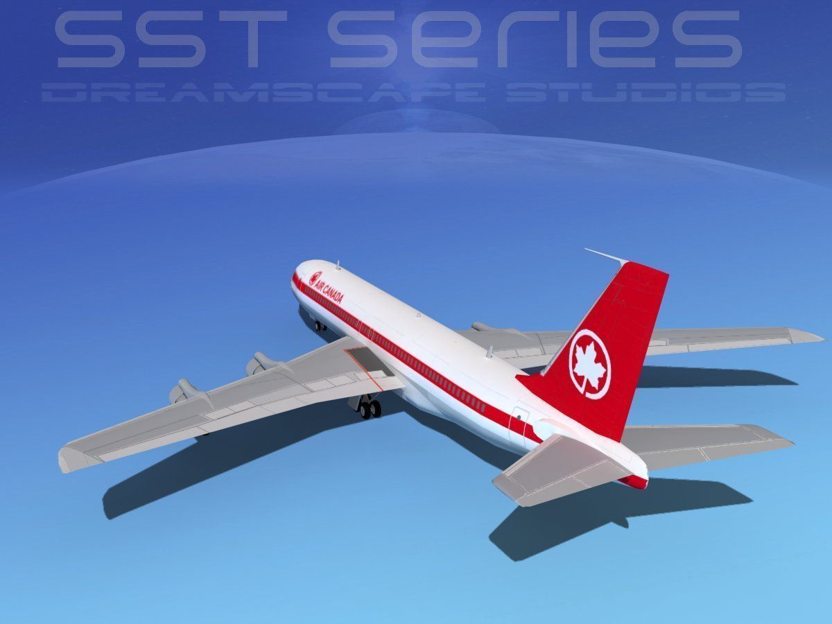 Boeing 707-320 SS Air Canada 3D model_7
