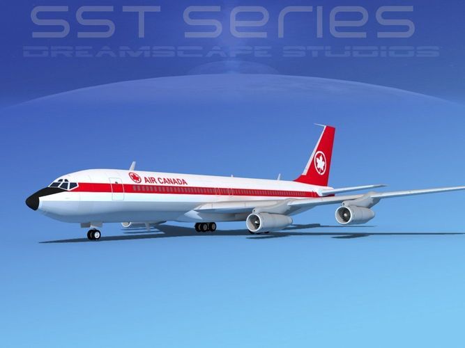 Boeing 707-320 SS Air Canada 3D model