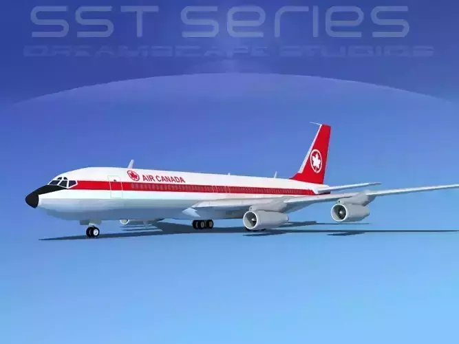 Boeing 707-320 SS Air Canada 3D model