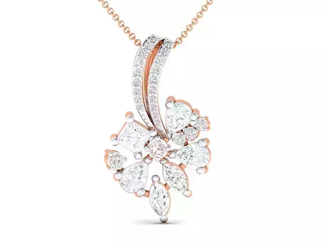 Women pendant 3dm stl render detail