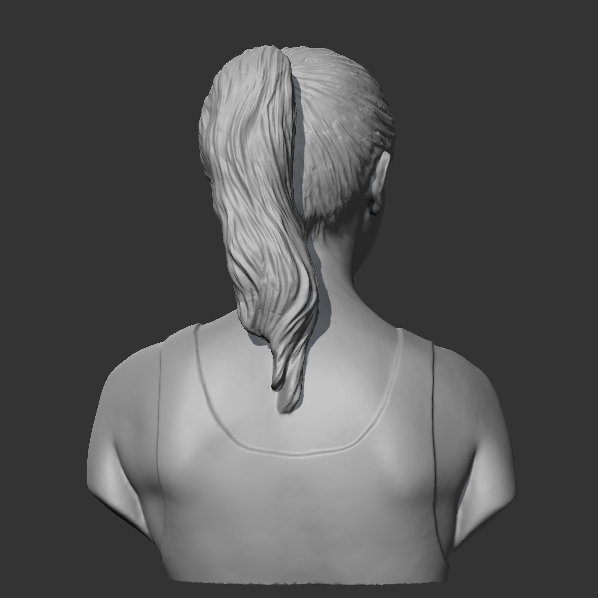 HD girl bust B 3D print model 3D print model_6