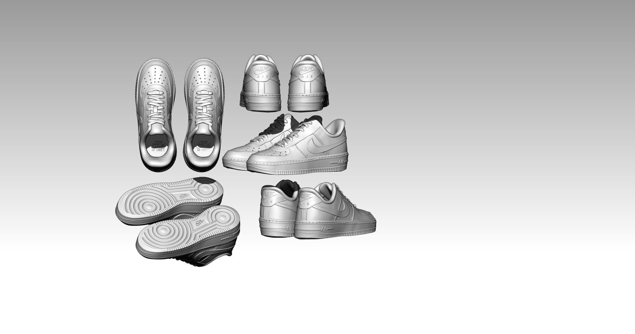 Nike Airforce  1 shoe for 3d print 3D print model_21