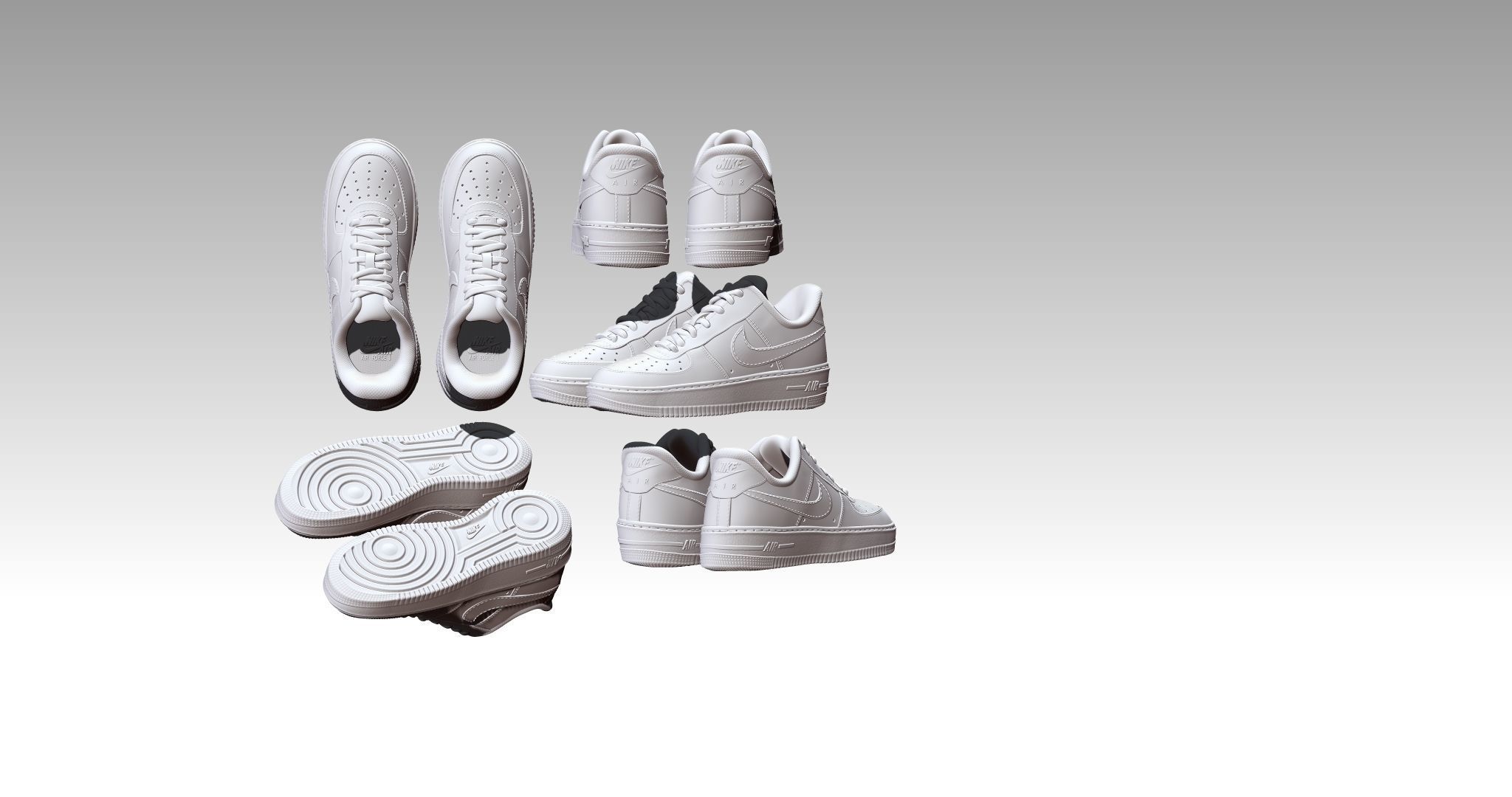 Nike Airforce  1 shoe for 3d print 3D print model_7