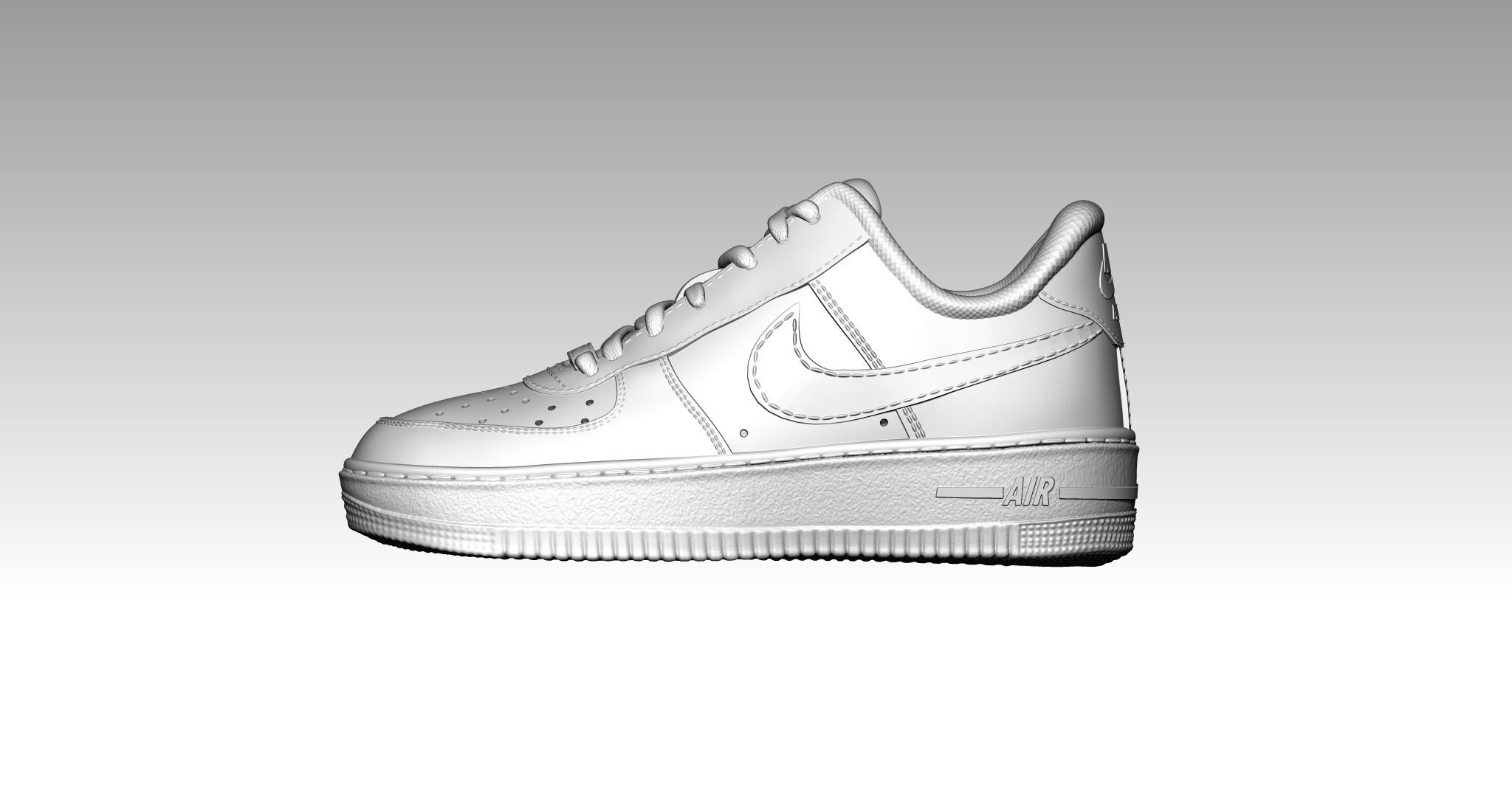Nike Airforce  1 shoe for 3d print 3D print model_8