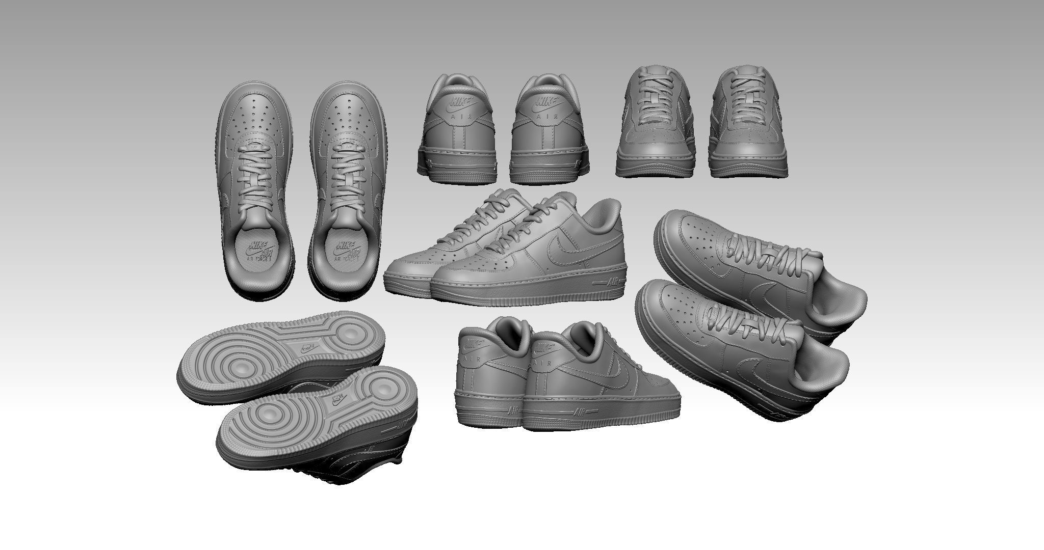 Nike Airforce  1 shoe for 3d print 3D print model_6