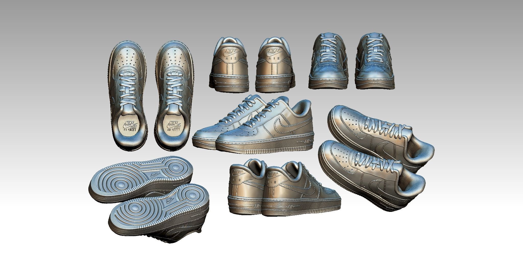 Nike Airforce  1 shoe for 3d print 3D print model_4