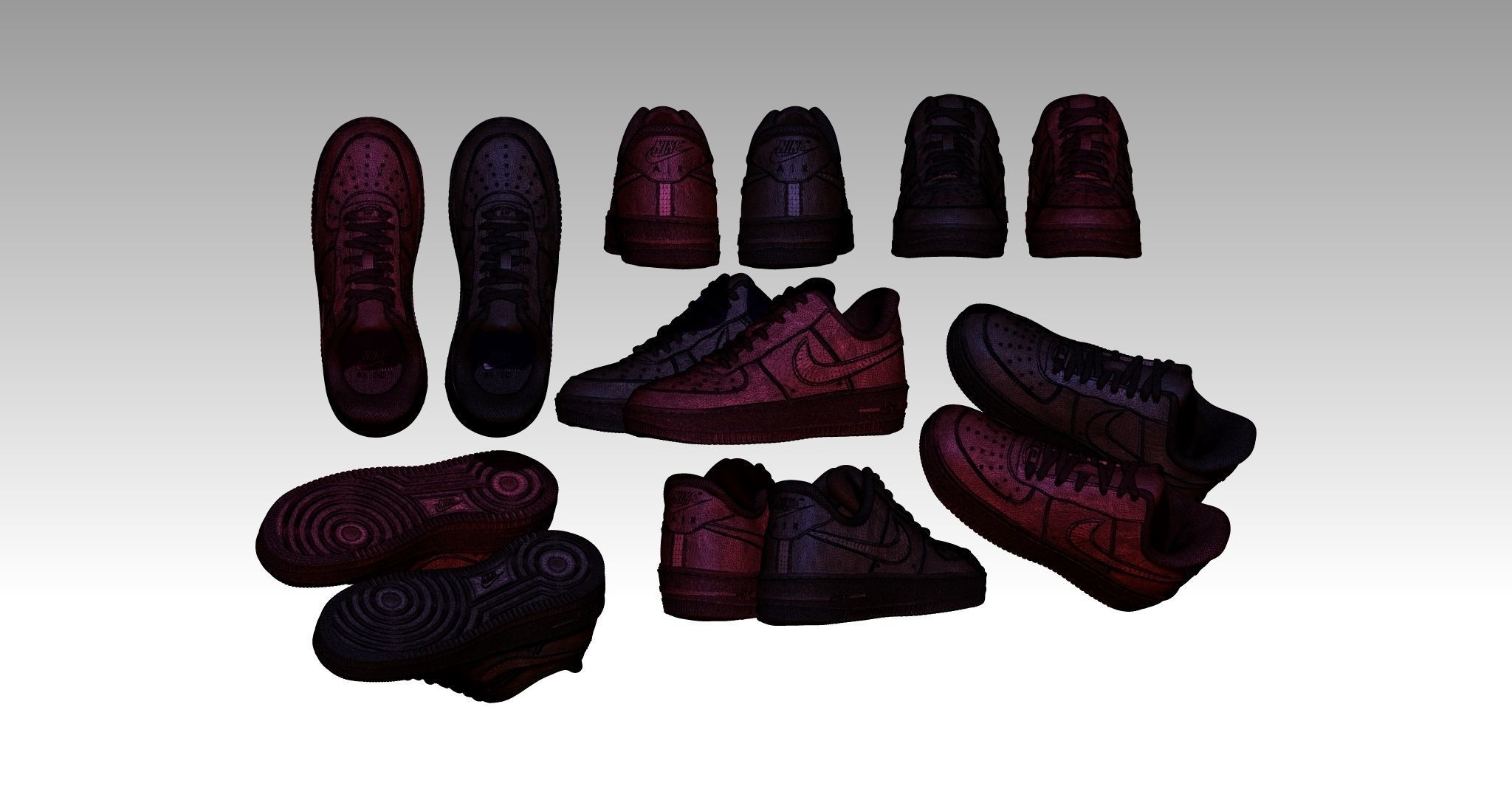 Nike Airforce  1 shoe for 3d print 3D print model_2