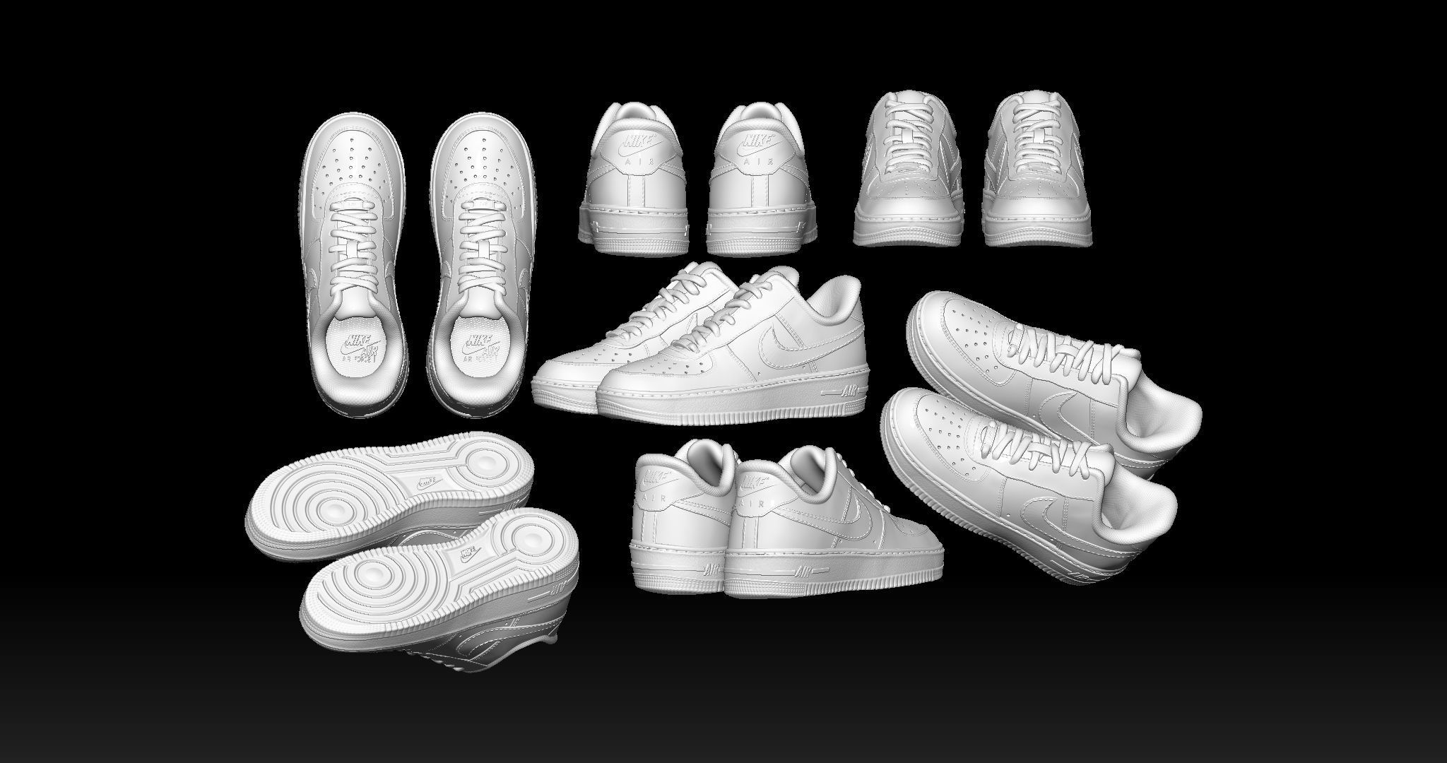 Nike Airforce  1 shoe for 3d print 3D print model_20