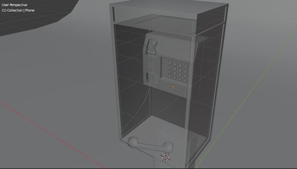 Public Phone Booth Free 3D model_5